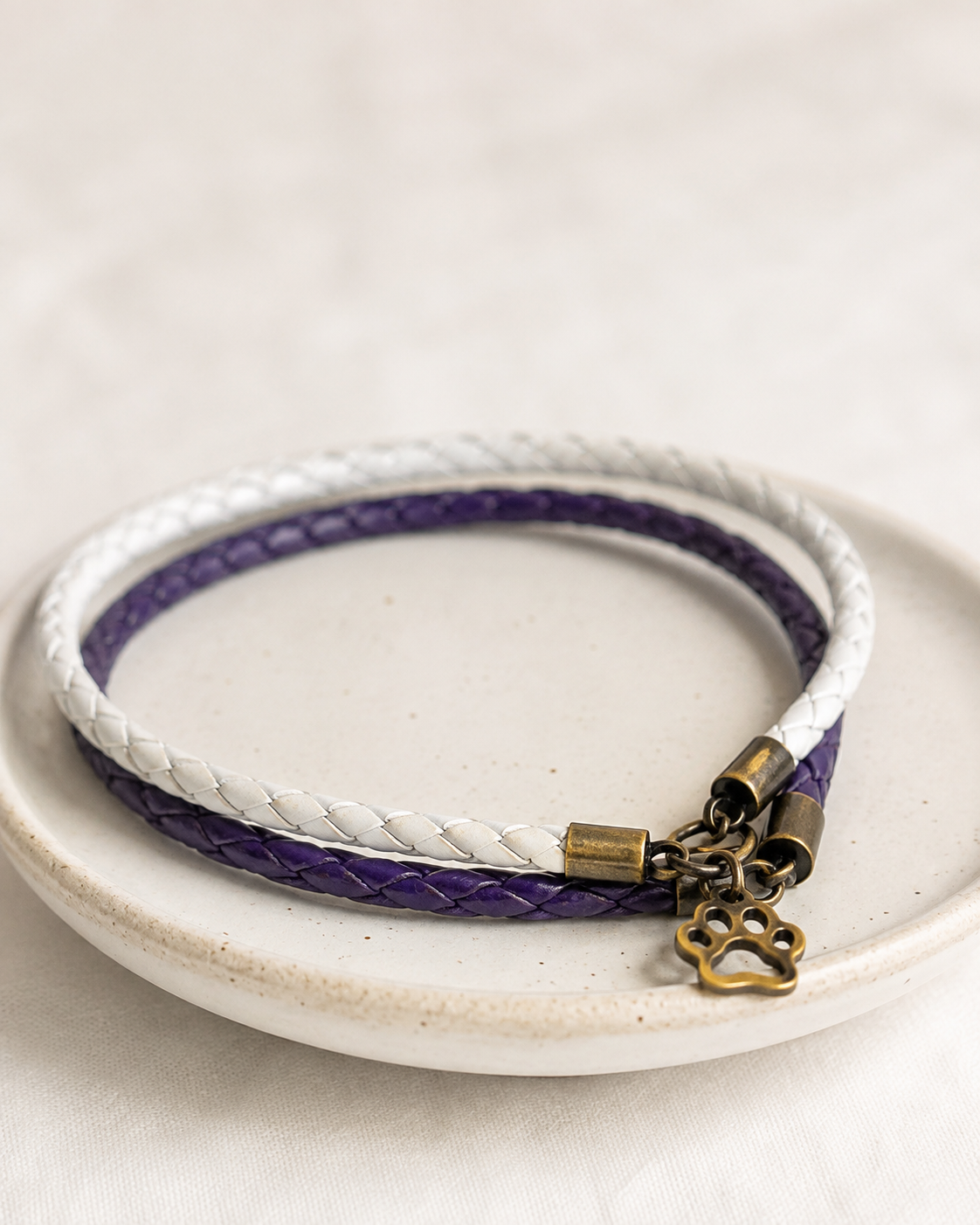 Jacksboro Tiger Spirit Braided Leather Bracelet