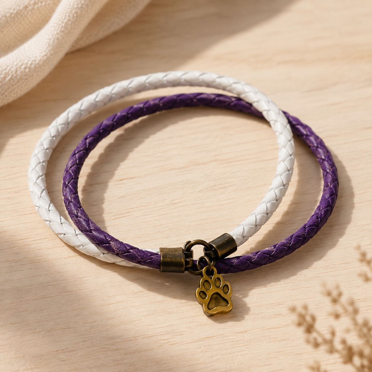 Jacksboro Tiger Spirit Braided Leather Bracelet