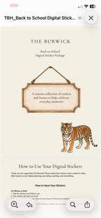 Back To School Digital Sticker Pack